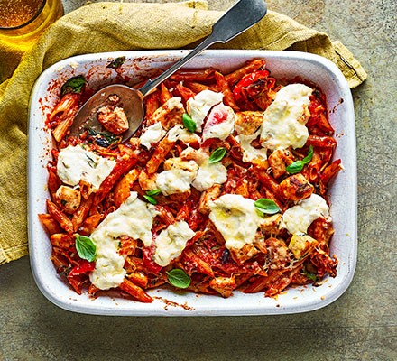Healthy chicken pasta bake recipe 