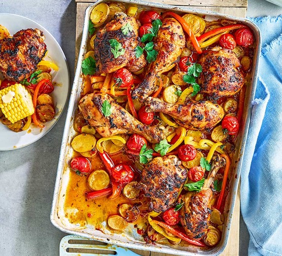 One-pan piri piri chicken dinner recipe 