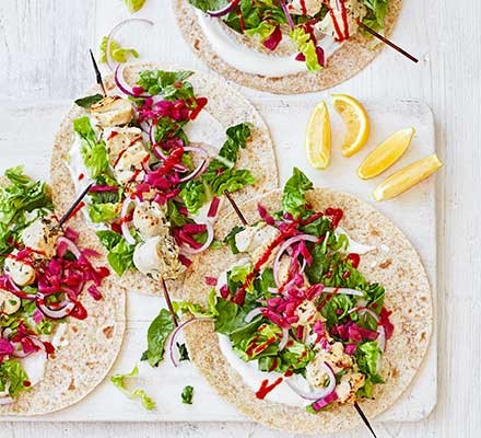 Chicken & lemon skewers recipe 