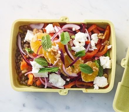 Feta & clementine lunch bowl recipe