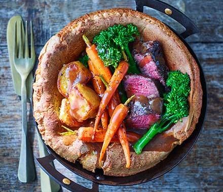 Giant Yorkshire pudding Sunday lunch recipe