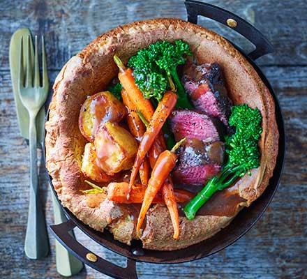 Giant Yorkshire pudding Sunday lunch recipe 
