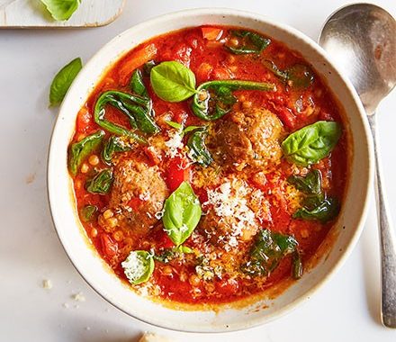Meatball & tomato soup recipe