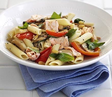 Healthy salmon pasta recipe