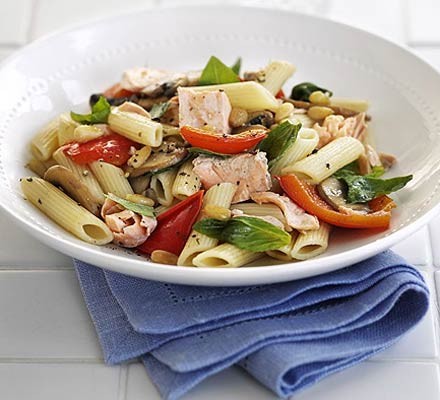 Healthy salmon pasta recipe 