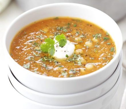 Red lentil, chickpea & chilli soup recipe