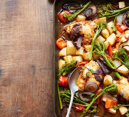 Roast chicken traybake recipe 
