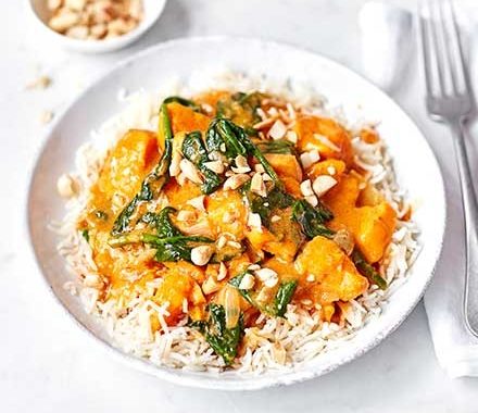 Satay sweet potato curry recipe