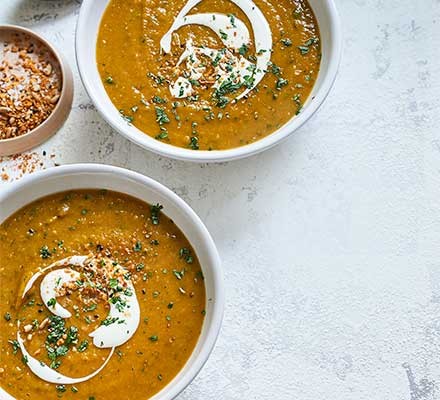 Spiced lentil & butternut squash soup recipe 