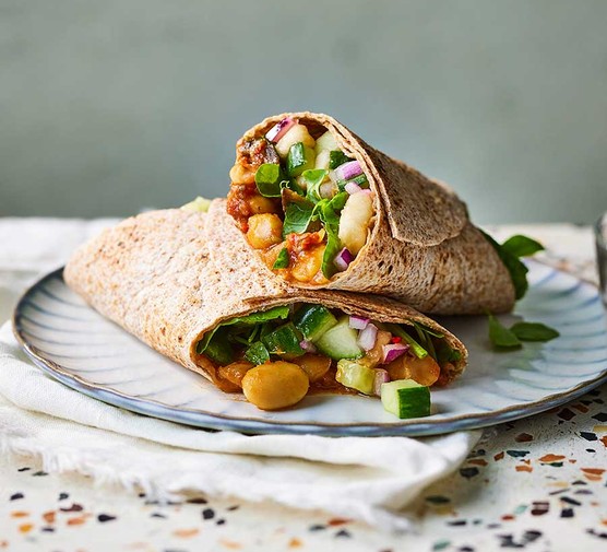 Butter bean curry wraps recipe 