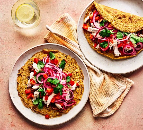 Spiced chicken egg wraps recipe 