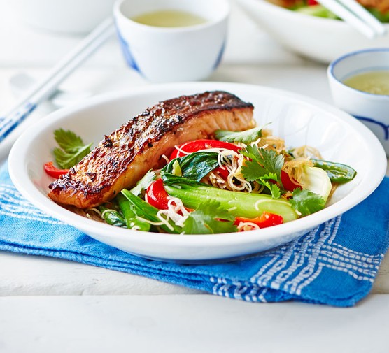 Salmon stir-fry recipe 