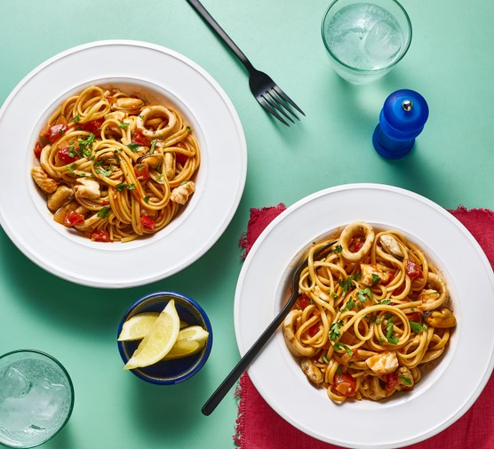 Quick seafood linguine recipe 