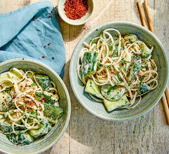 Sichuan smacked cucumber noodles recipe 