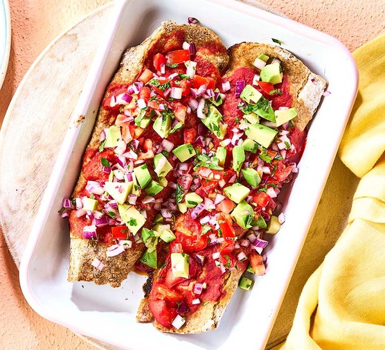 Healthy vegan enchiladas 