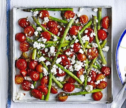 Roasted balsamic asparagus & cherry tomatoes recipe