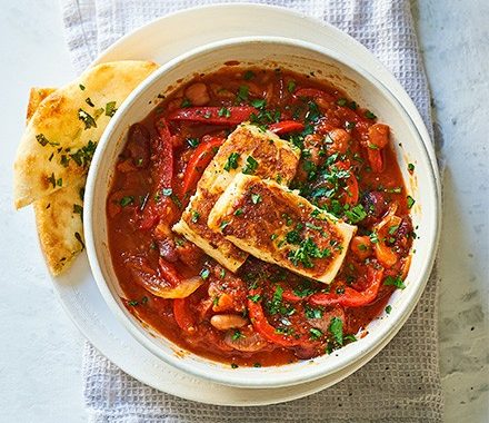 Bean &amp; halloumi stew recipe