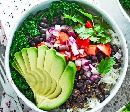 Burrito bowl with chipotle black beans recipe
