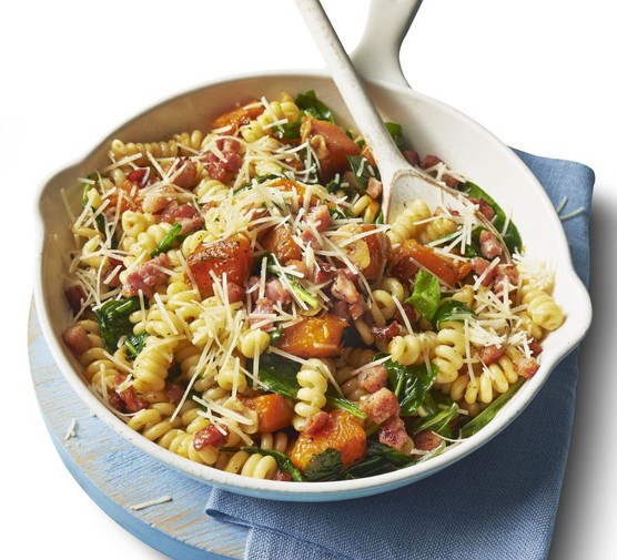 Butternut & bacon fusilli recipe 