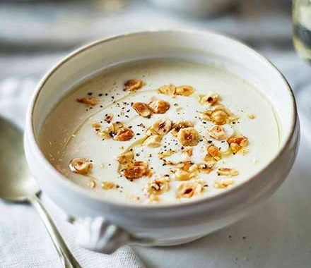 Celeriac, hazelnut & truffle soup recipe