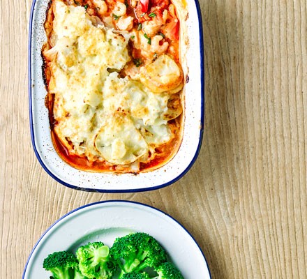 Cheesy seafood bake recipe 