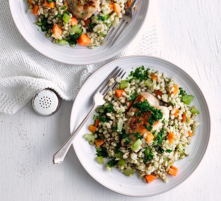 Chicken & pearl barley risotto recipe 