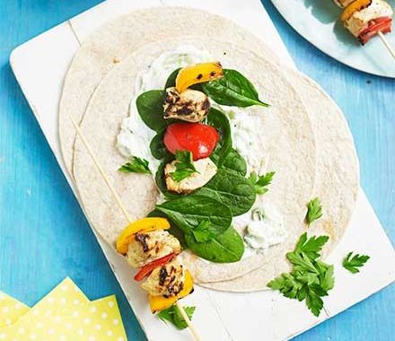 Chicken skewers with tzatziki recipe