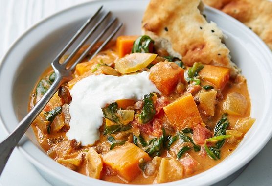 Coconut & squash dhansak recipe