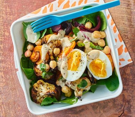 Cumin roast veg with tahini dressing recipe