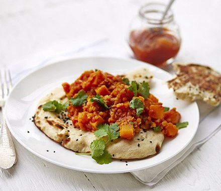 Red lentil & squash dhal recipe