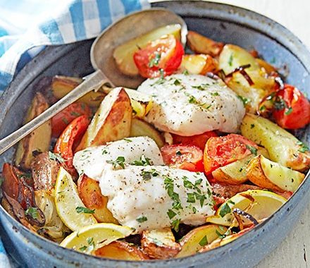 Greek-style roast fish recipe