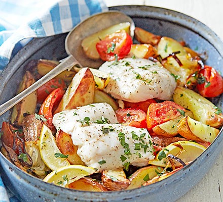 Greek-style roast fish recipe 