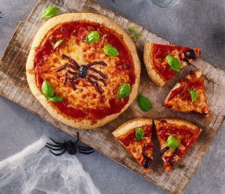 Healthy Halloween pizzas recipe