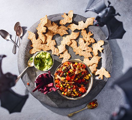 Healthy Halloween nachos recipe 