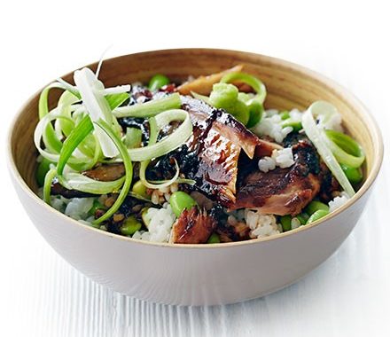 Japanese-style mackerel rice bowl recipe