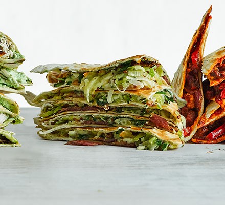 Leek, bacon & mustard quesadilla recipe 