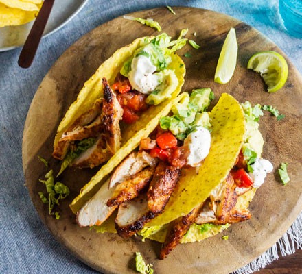 Lighter chicken tacos recipe 