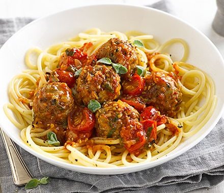 Lighter spaghetti & meatballs recipe