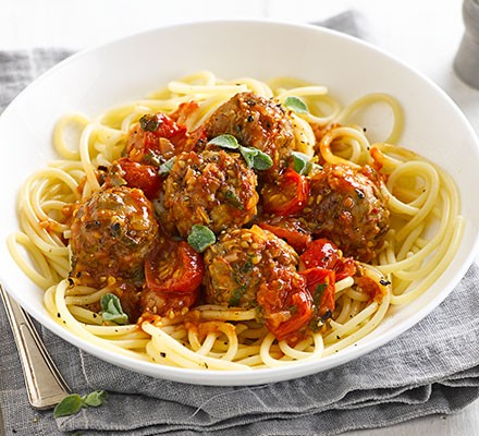 Lighter spaghetti & meatballs recipe 