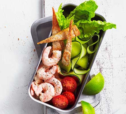 Lime prawn cocktail pitta salad recipe 
