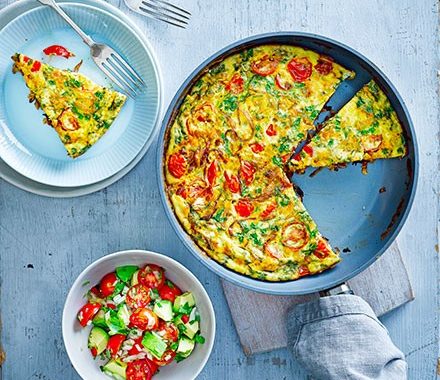 Masala frittata with avocado salsa recipe