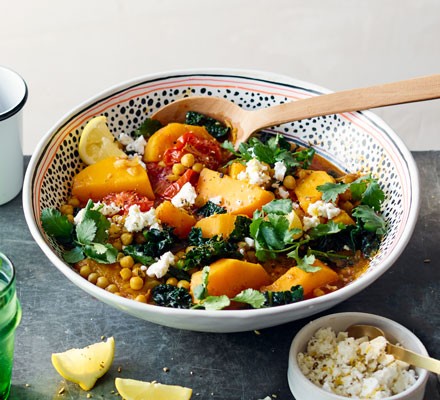 Moroccan chickpea, squash & cavolo nero stew recipe 