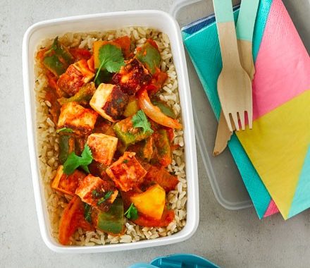 Paneer jalfrezi with cumin rice recipe