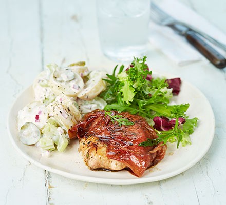 Parma pork with potato salad recipe 