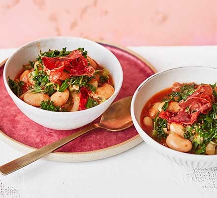 Prosciutto, kale & butter bean stew recipe 