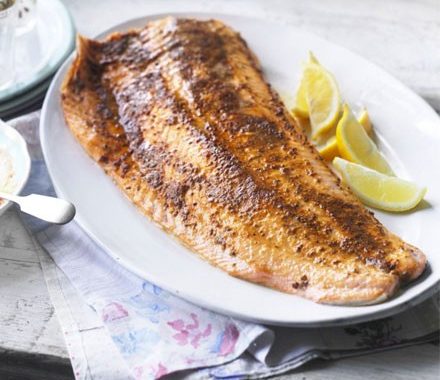 Spiced roast side of salmon recipe