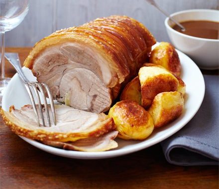 Roast pork with crackling recipe