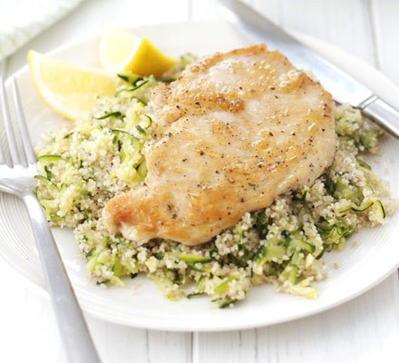 Chicken with lemon & courgette couscous recipe 