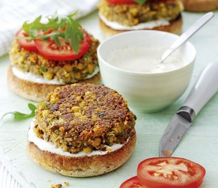 Mushroom & chickpea burgers recipe