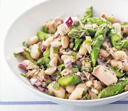 Tuna, asparagus & white bean salad recipe